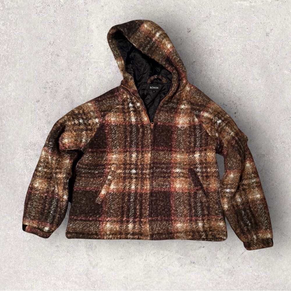 Ronin Plaid Warm Jacket Sz Small EUC